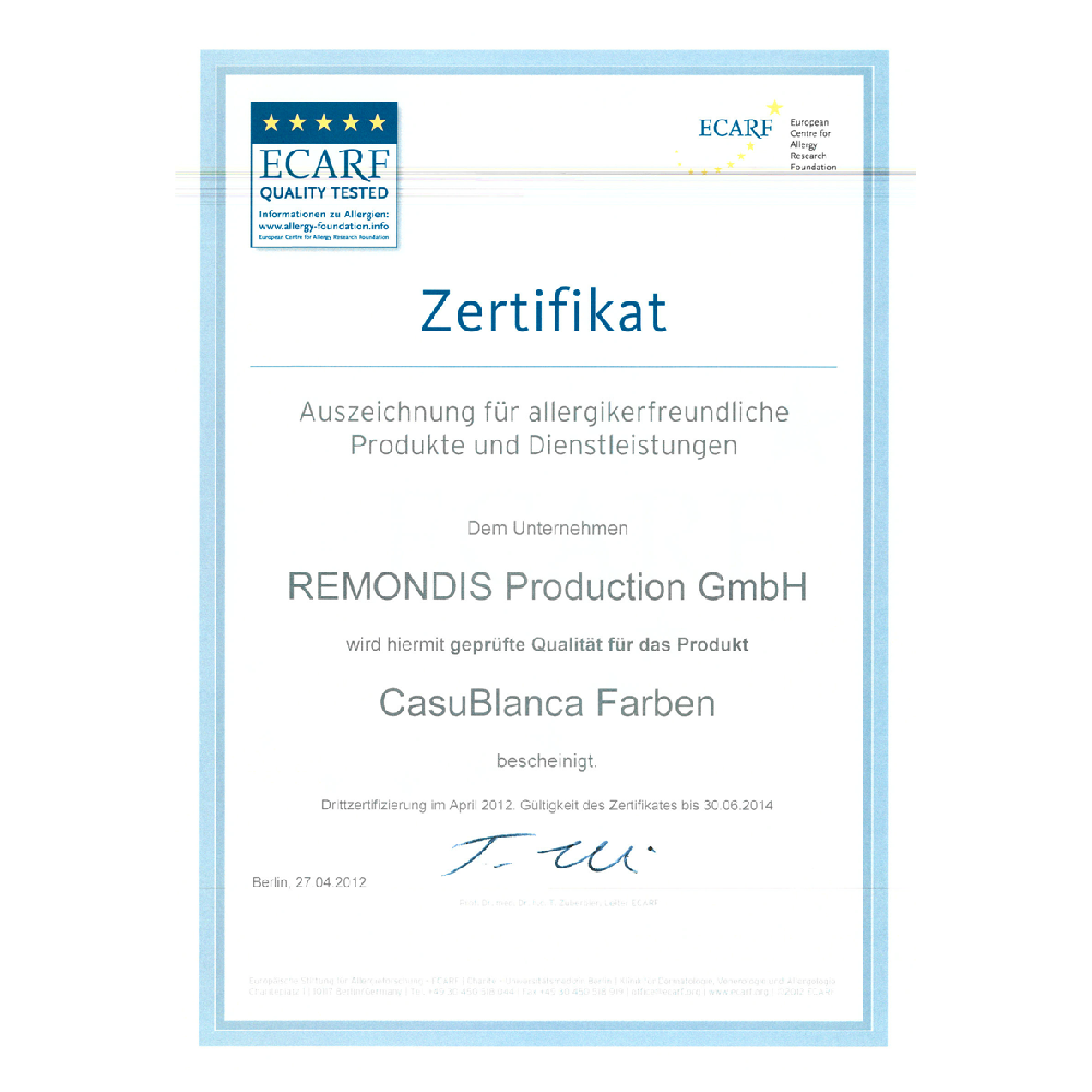 ECARF Allergy-Test Certified
