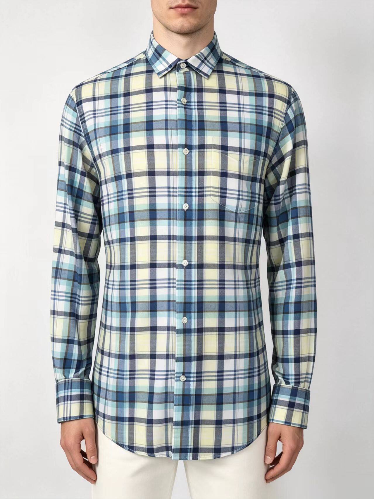 Blue Plaid Shirt