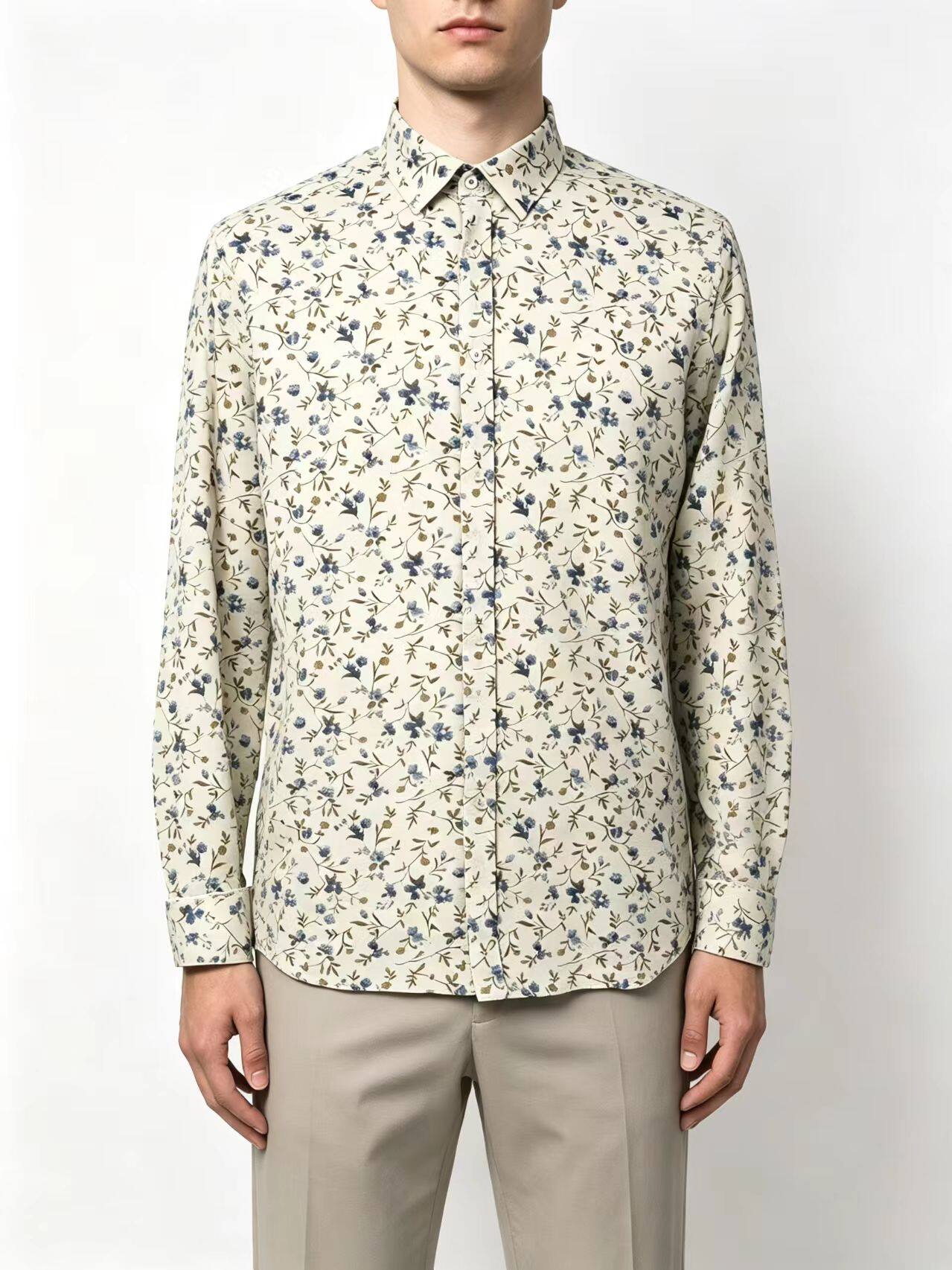 Cream Floral Shirt