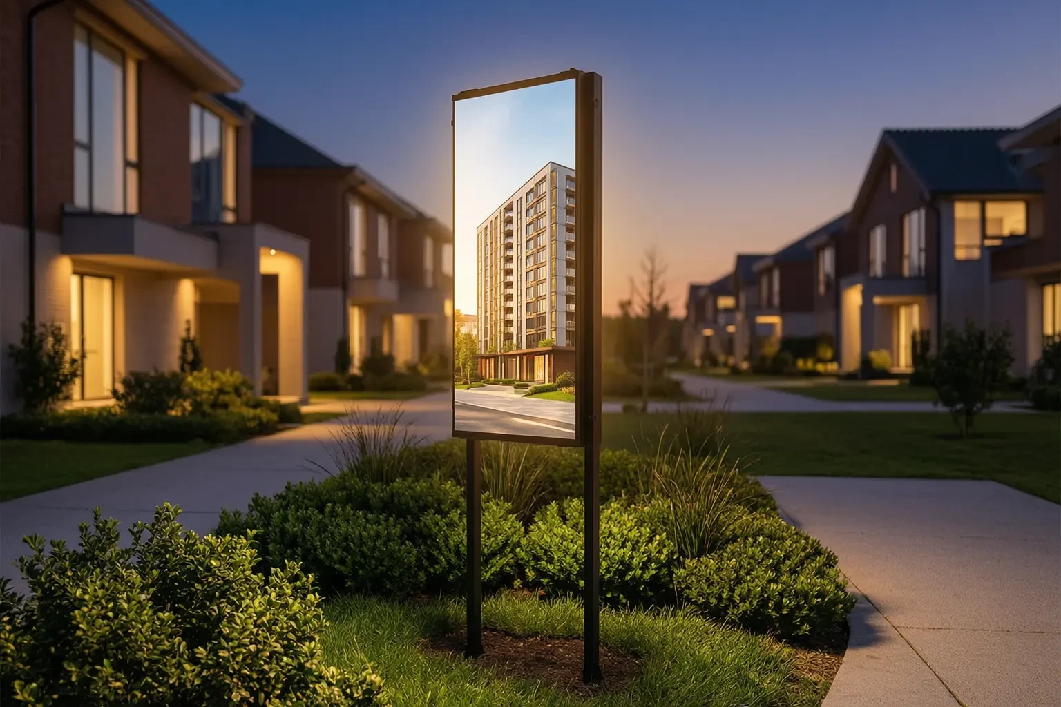 Framed Type Illuminated Totem - TSINSHAN Outdoor Signage main view