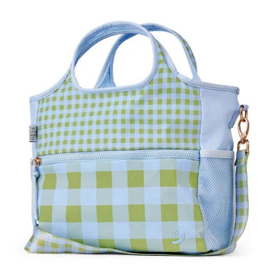 Green Checkered Cooler Bag