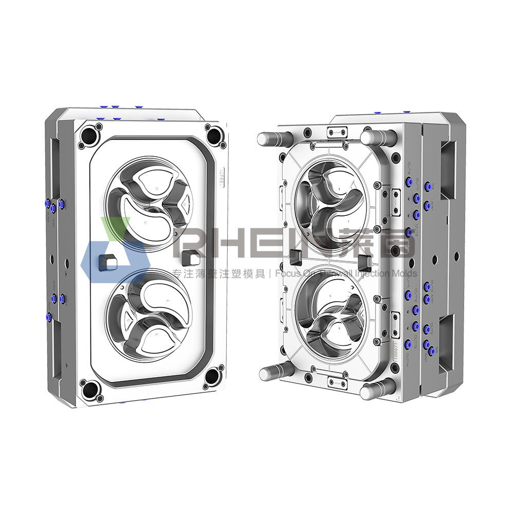 1 Round 3-Compartment Food Container Mold