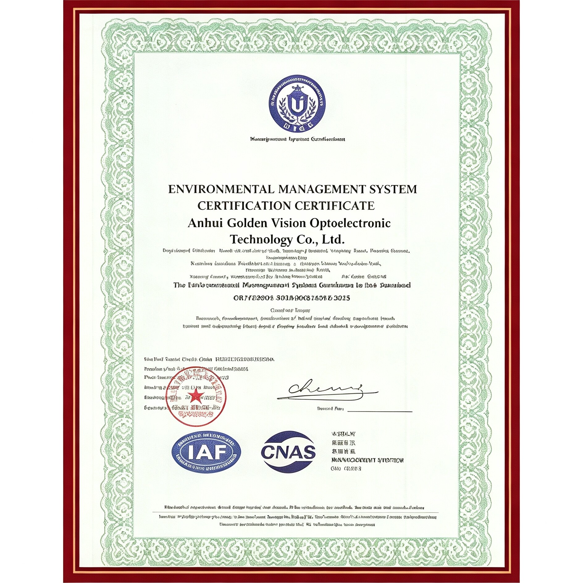 Certificate of Honor 16