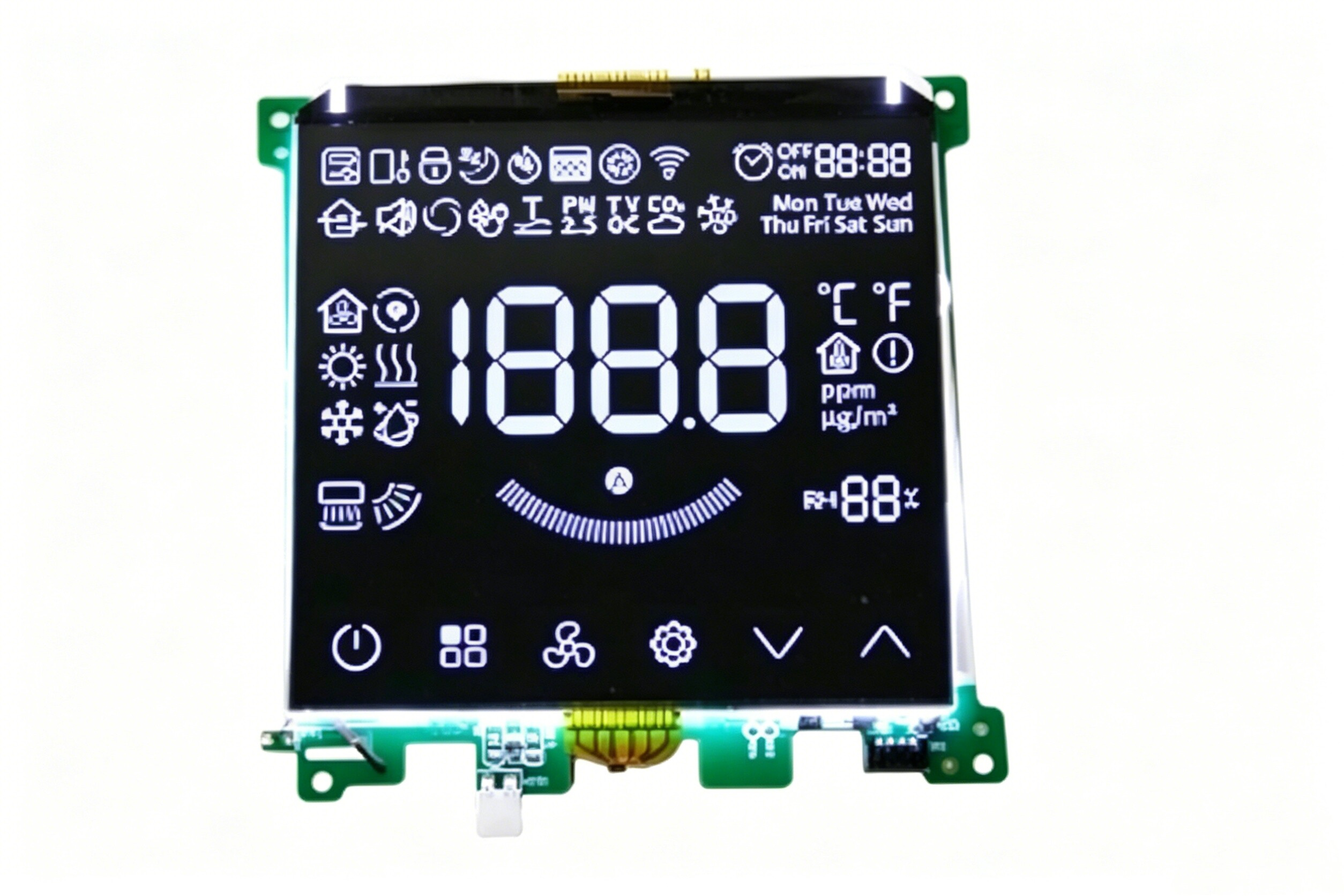 Full-view VA segment display