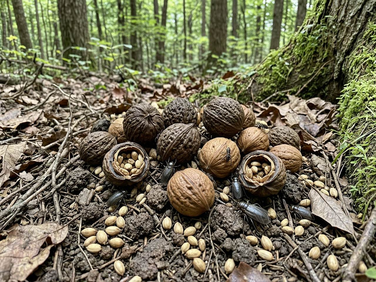 Dirt, rot and bugs in natural ecosystem