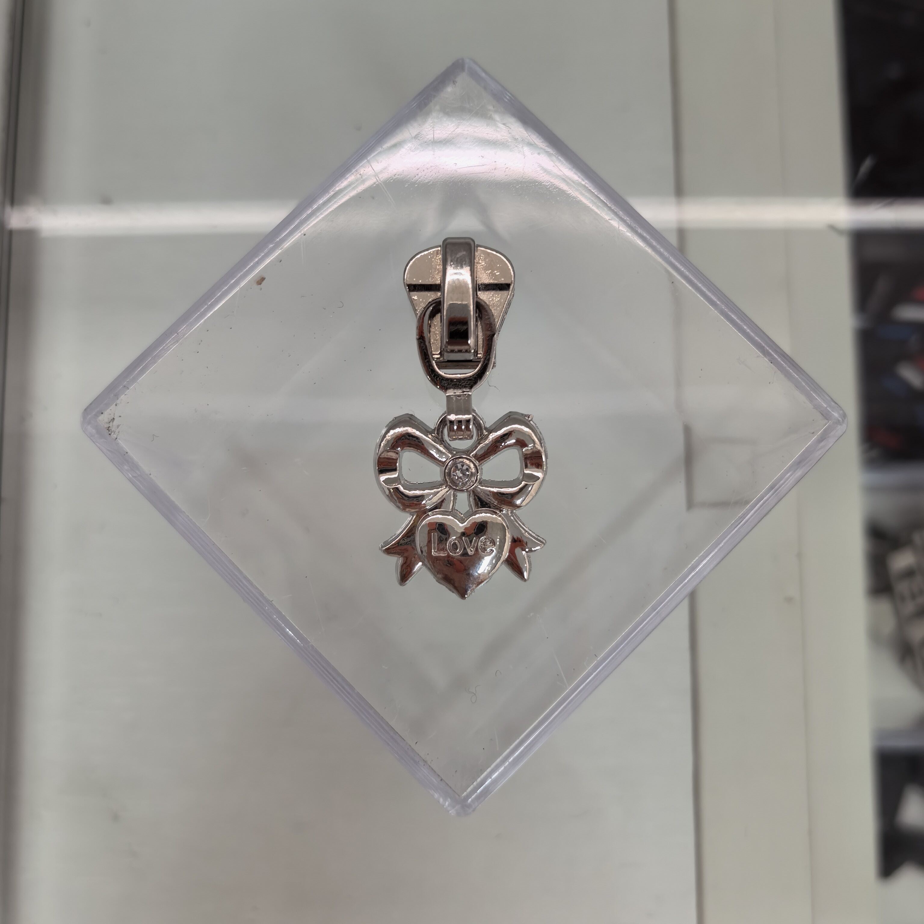 Bow Heart Charm Slider