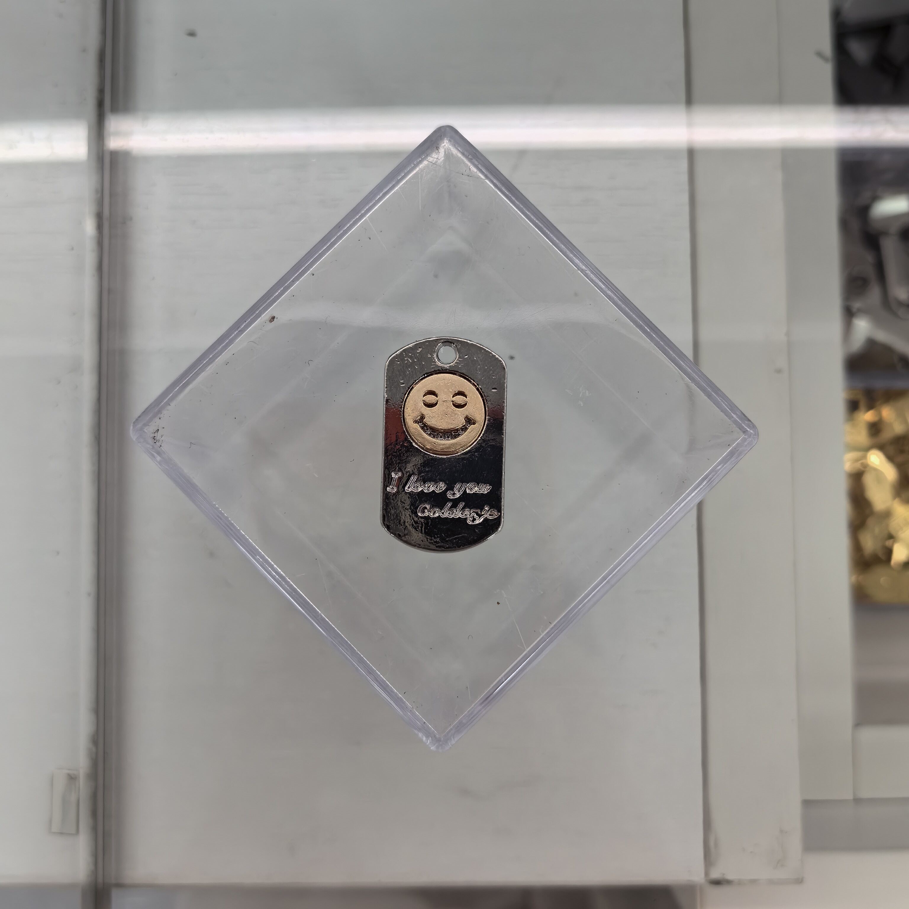Smiley Face Dog Tag Pull Tab
