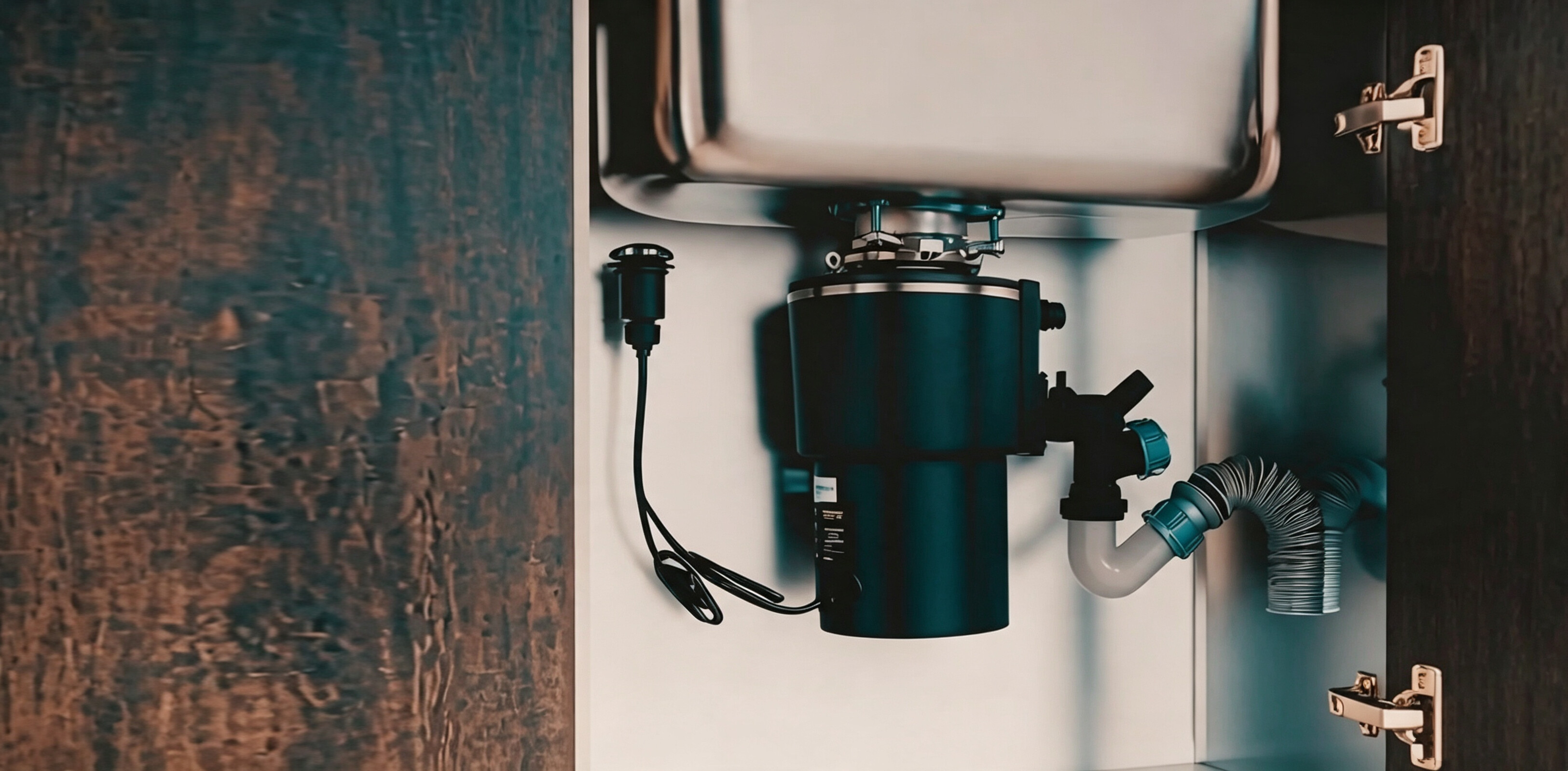 Professional food waste disposer in modern kitchen