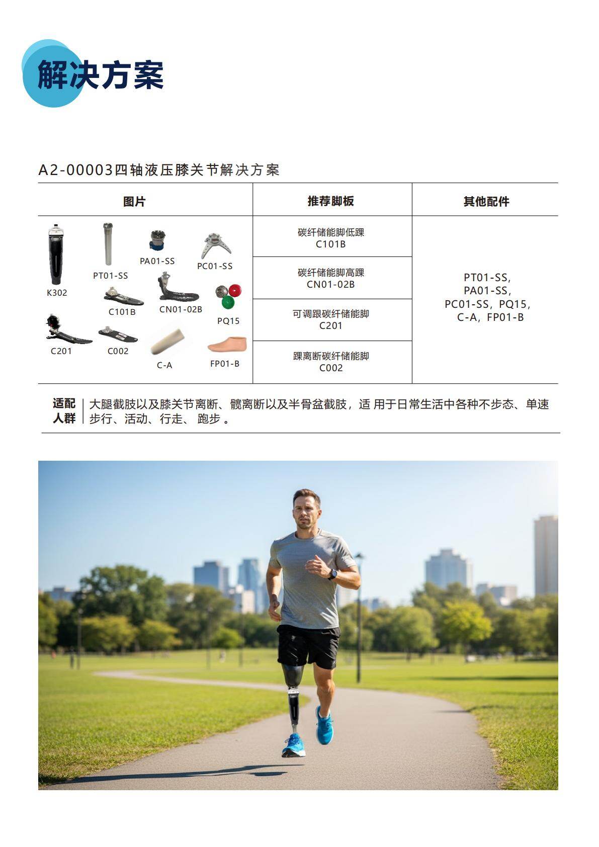 四轴液压膝关节运动款解决方案