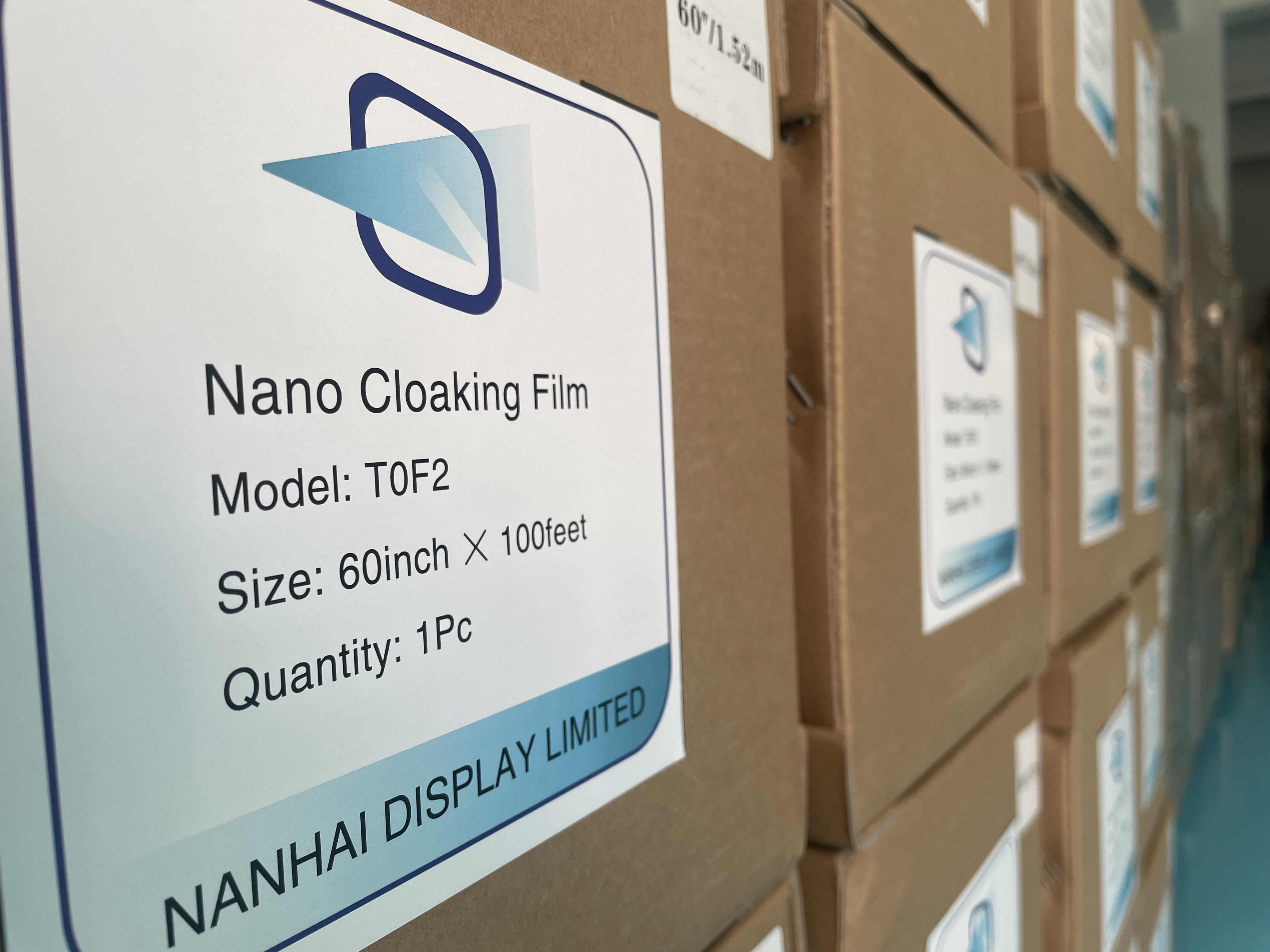 Nano Cloaking Film final packaging process before shipment at Xiuya facility