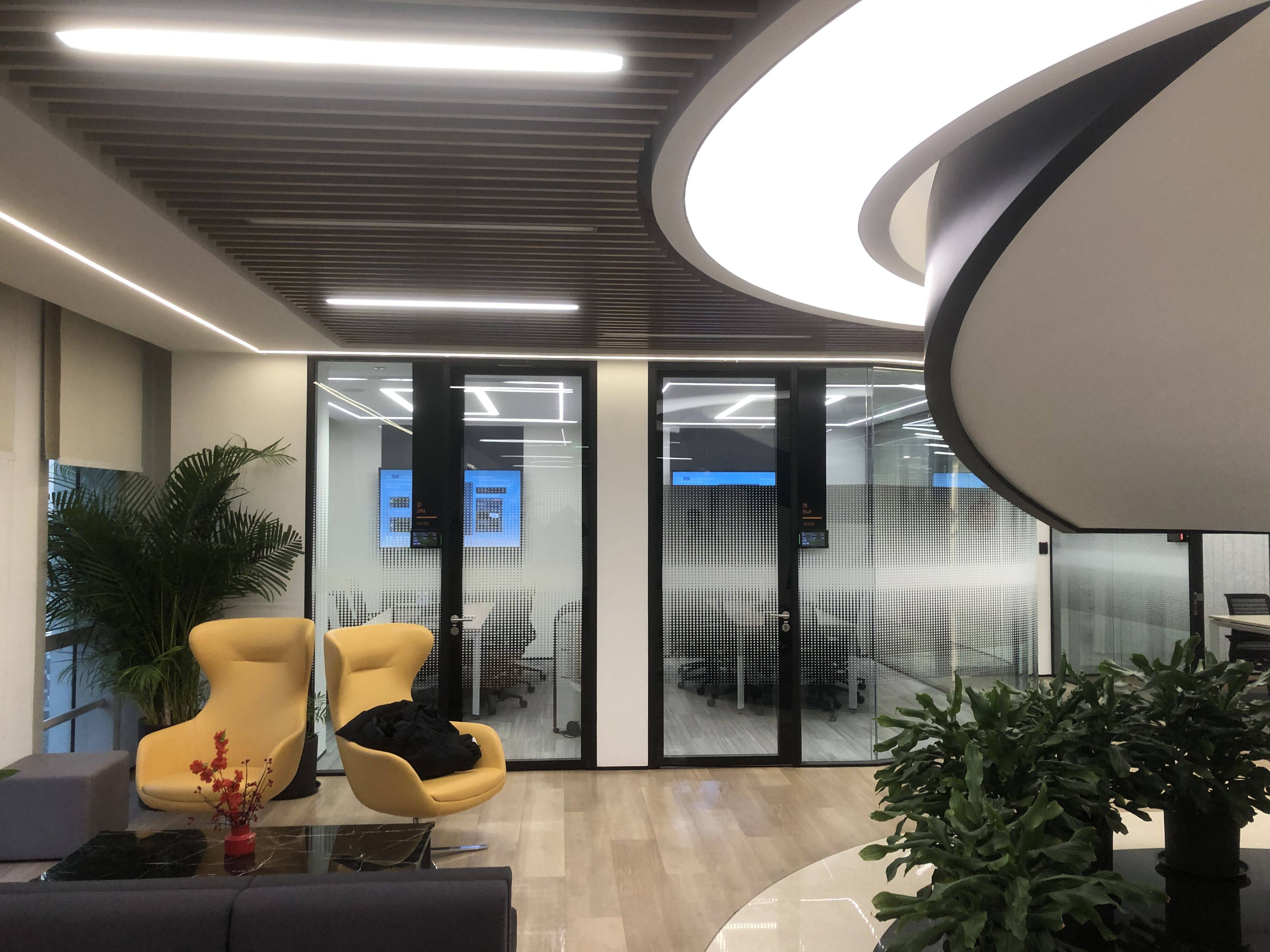 Nano Cloaking Film applied to Illumina office glass partition for privacy