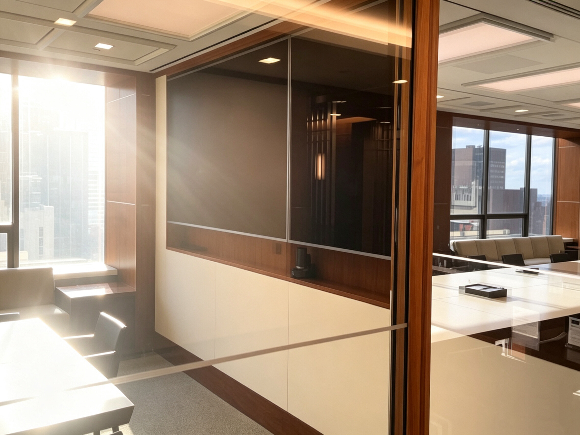 Nano Cloaking Film installed in BlackStone corporate office glass walls