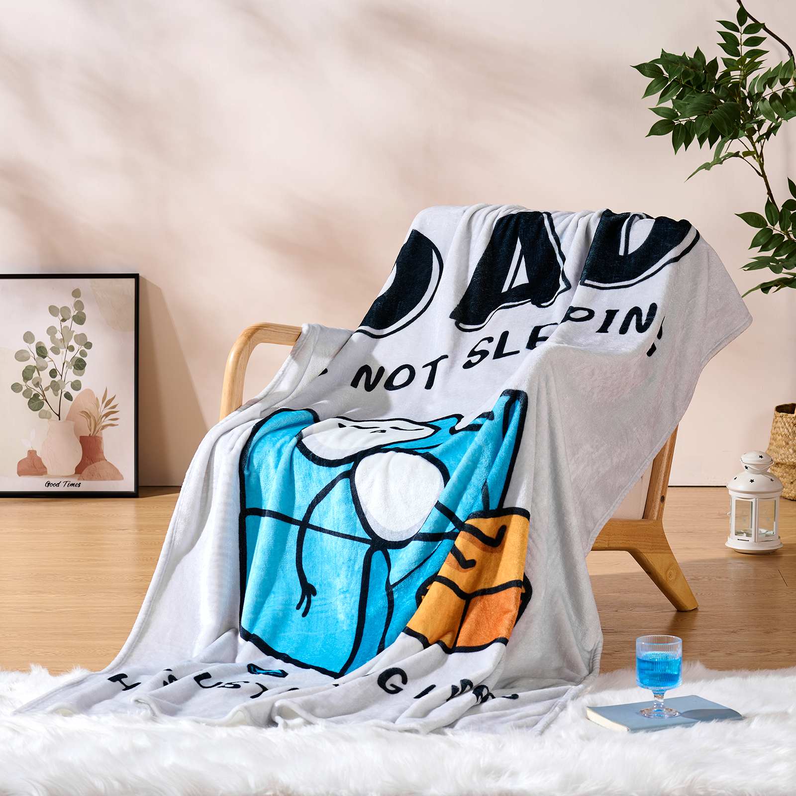 Fathers Day Gift Blanket, Soft Flannel, Christmas Day Dad Gifts thumbnail 2