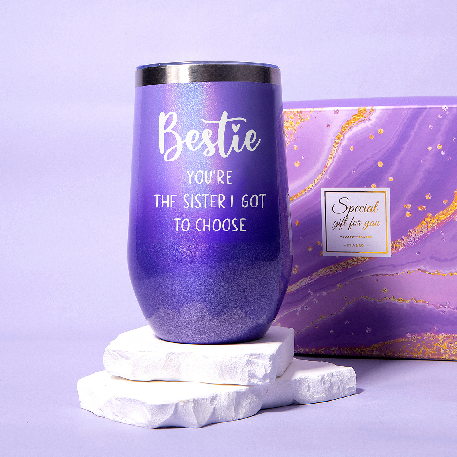 Best Friend Gifts for Women, Birthday, Christmas Gifts for Friends, Purple thumbnail 5