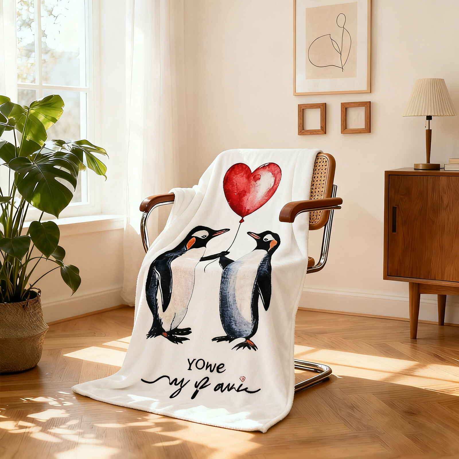 Valentines Day Gifts for Him Her Blanket, Anniversary, Christmas, White thumbnail 3