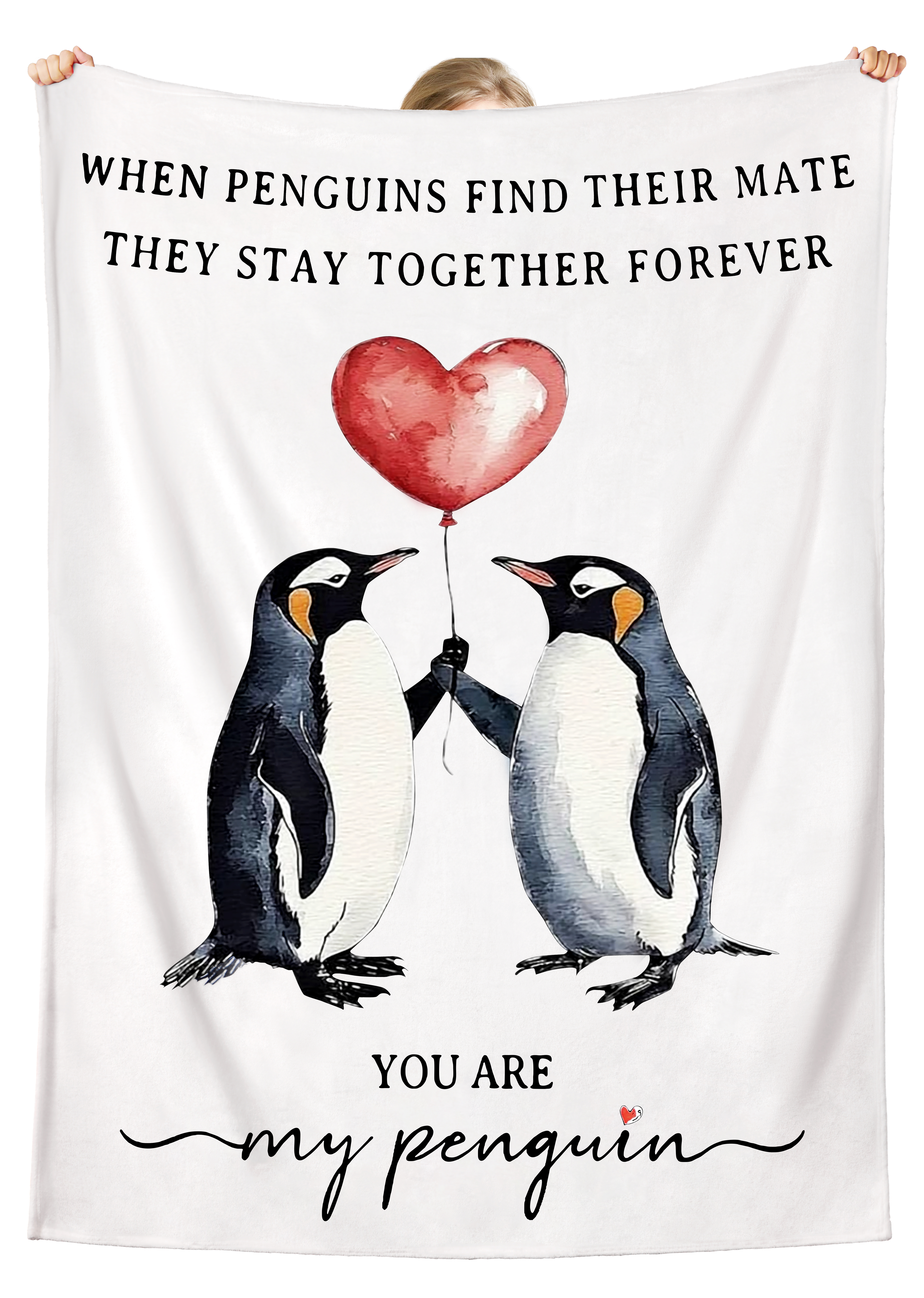 Valentines Day Gifts for Him Her Blanket, Anniversary, Christmas, White - view 1