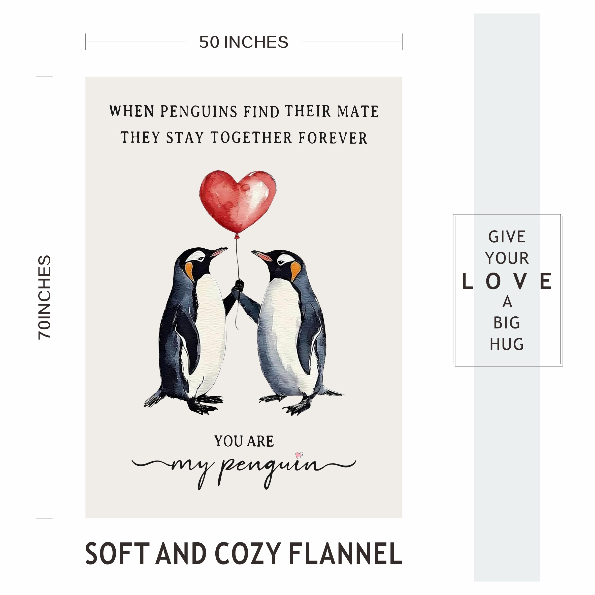 Valentines Day Gifts for Him Her Blanket, Anniversary, Christmas, White thumbnail 4