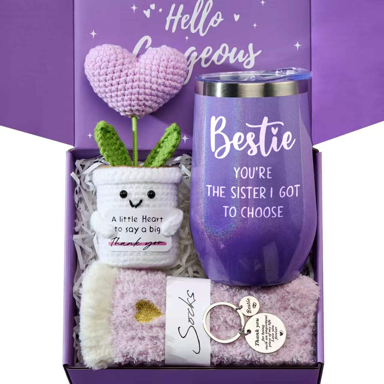 Best Friend Gifts for Women, Birthday, Christmas Gifts for Friends, Purple - view 1