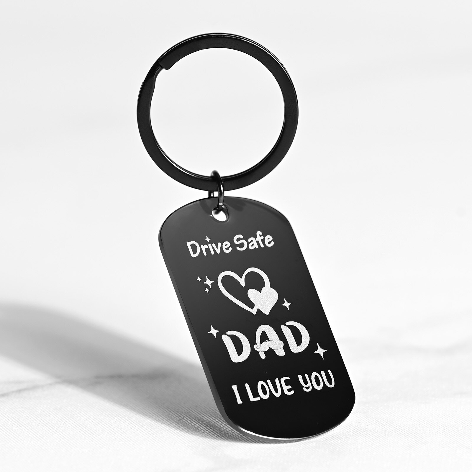 Dad Keychain, Fathers Day Gift Ideas, Christmas Day for Dad, Black thumbnail 5