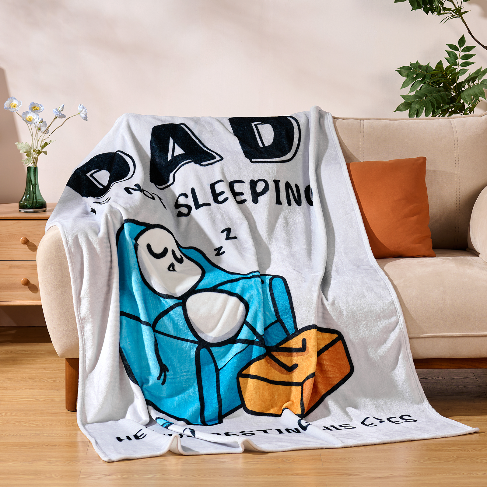 Fathers Day Gift Blanket, Soft Flannel, Christmas Day Dad Gifts thumbnail 3