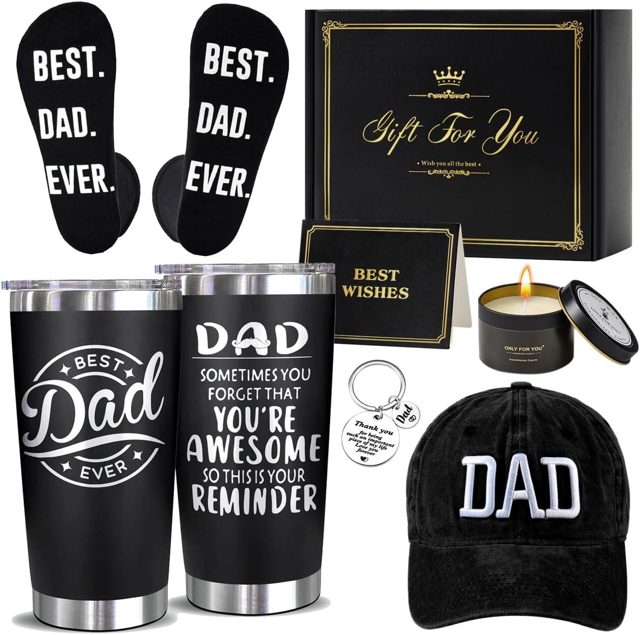 Gifts for Dad, Fathers Day Gift Ideas, from Daughter, Son, Wife, Birthday, Valentine's Day Christmas Day for Dad, Black - view 1