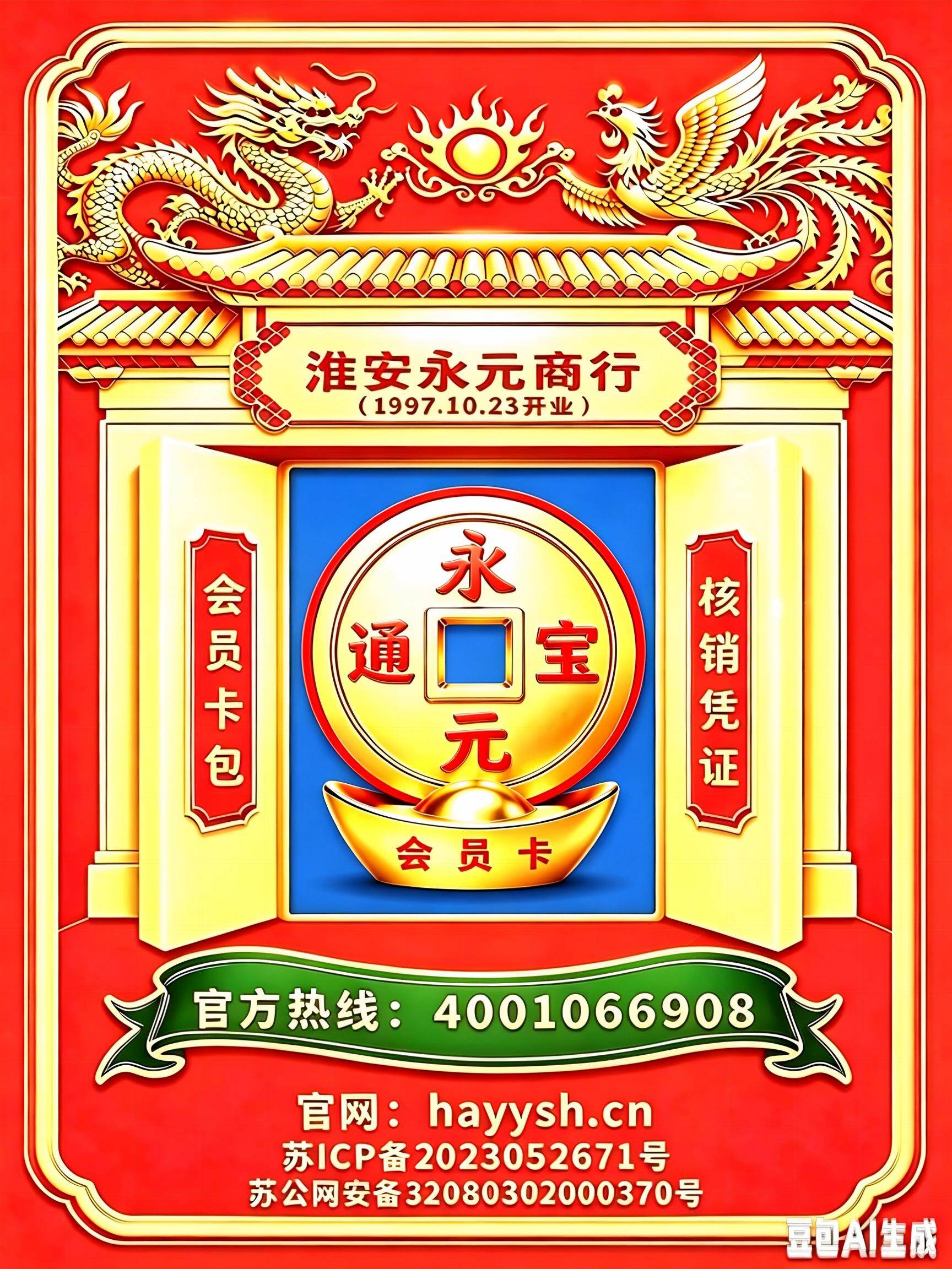 淮安永元商行 永元通宝会员卡