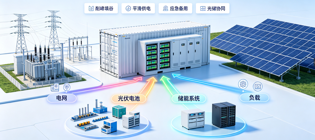 Typical Application Topology Diagram for Commercial and Industrial Energy Storage Systems