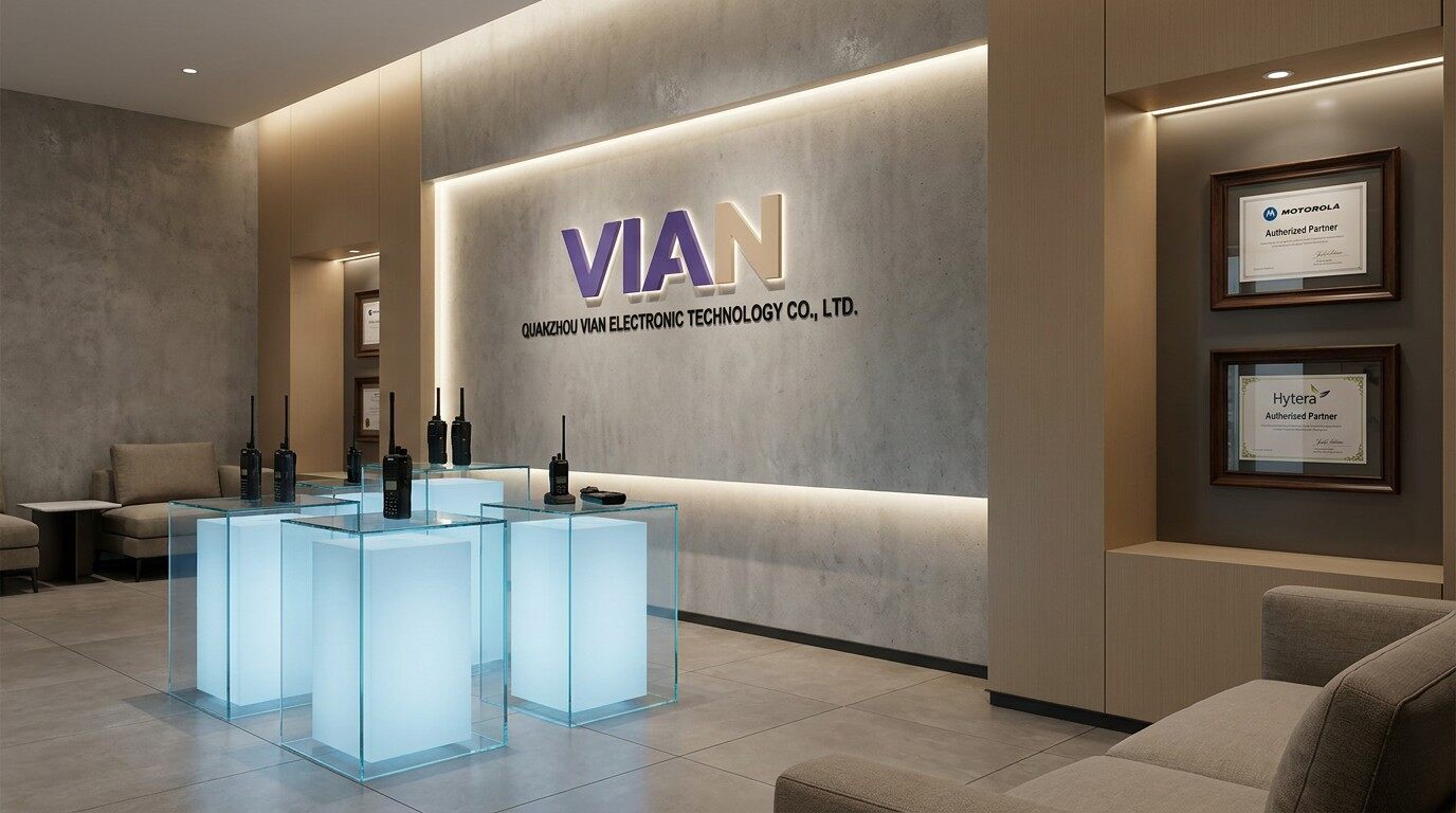 Quanzhou VIAN company sign and headquarters entrance
