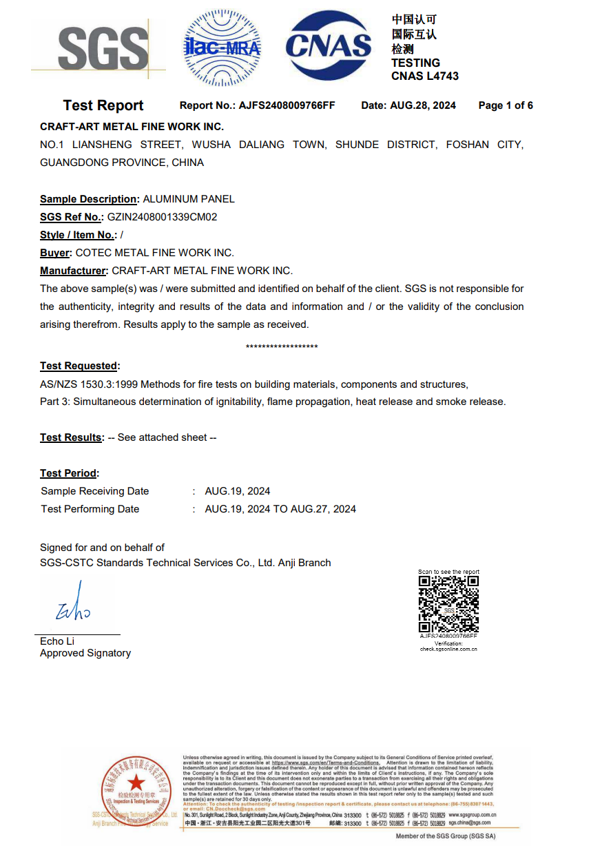 SGS Test Report