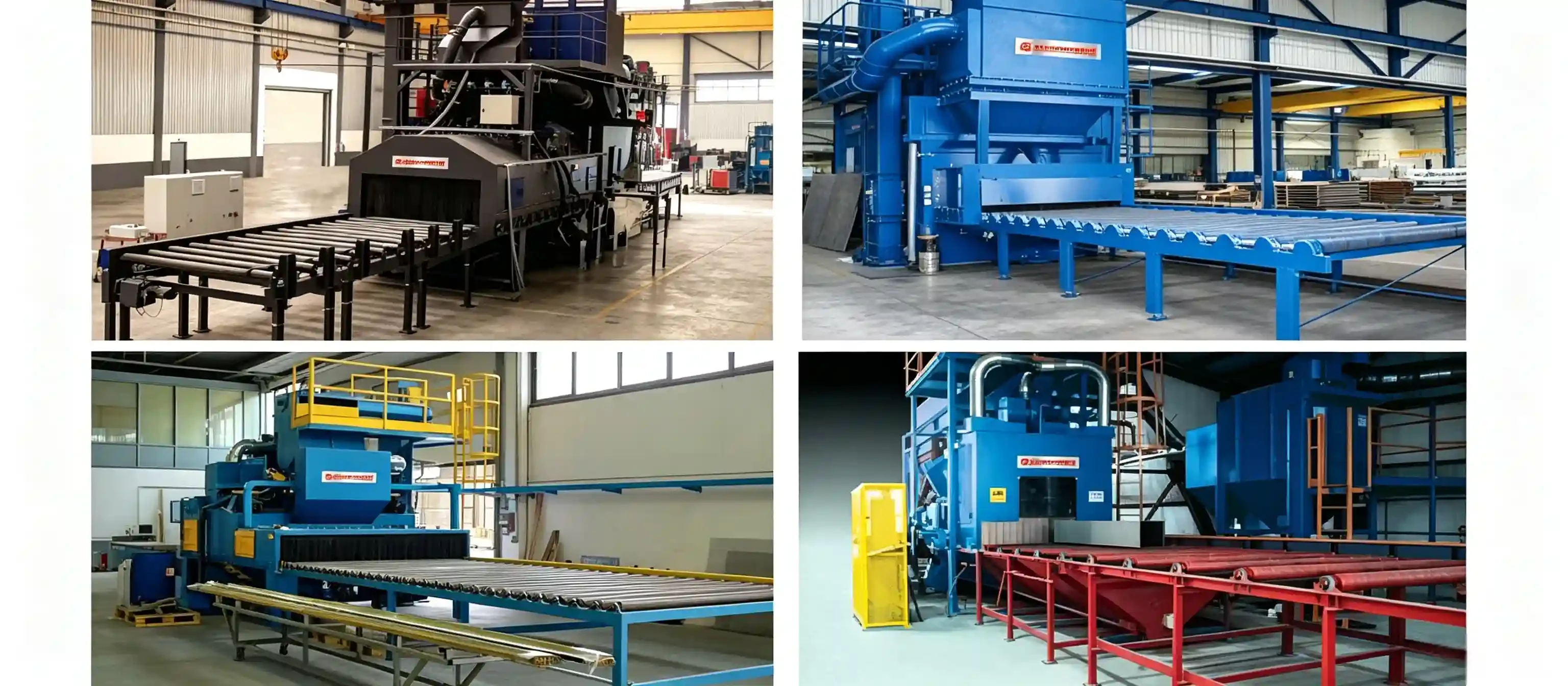 Introduction of roller conveyor pass-through shot blasting machine for steel surface descaling & pretreatment