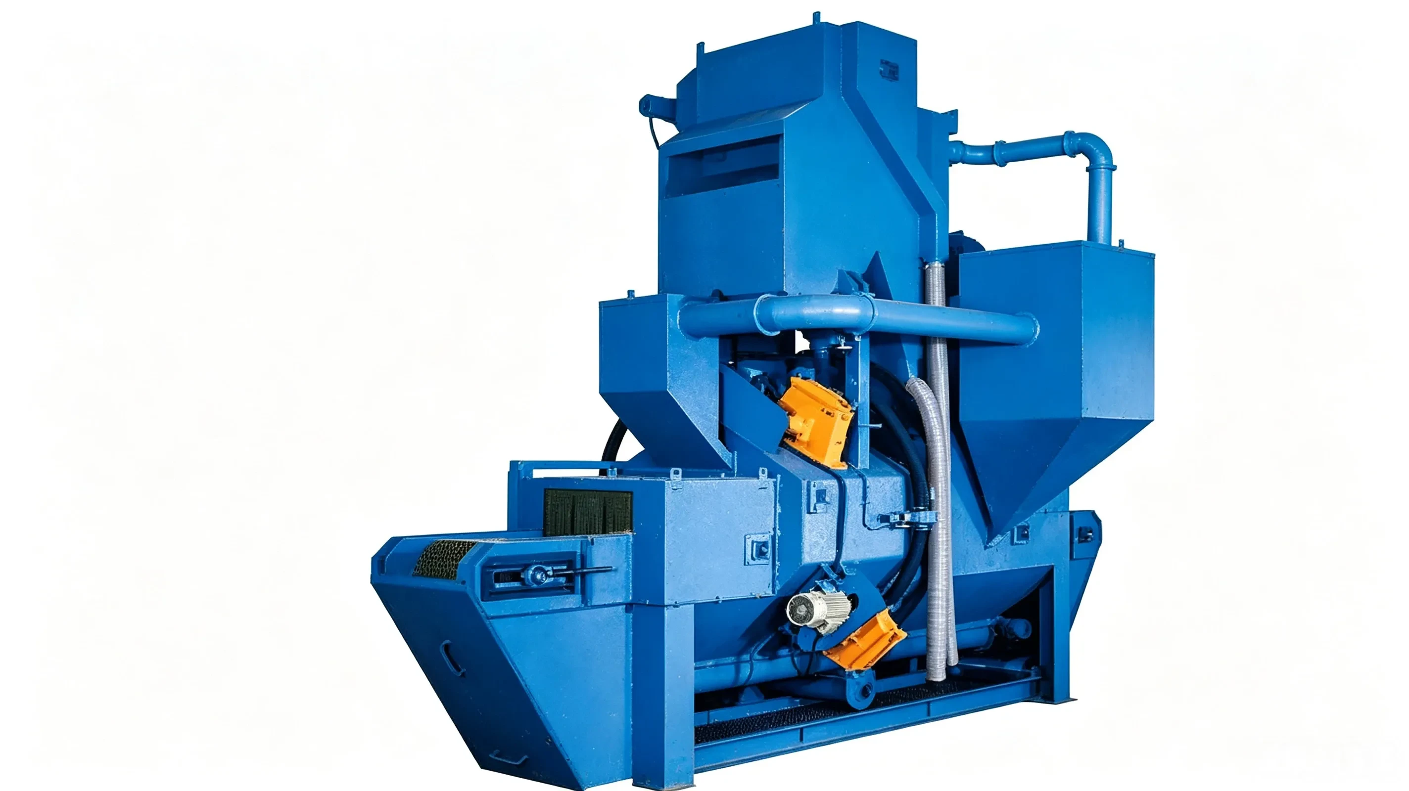 Industrial QWD mesh belt through-type shot blasting machine, fragile aluminum alloy ceramic parts surface pretreatment machinery