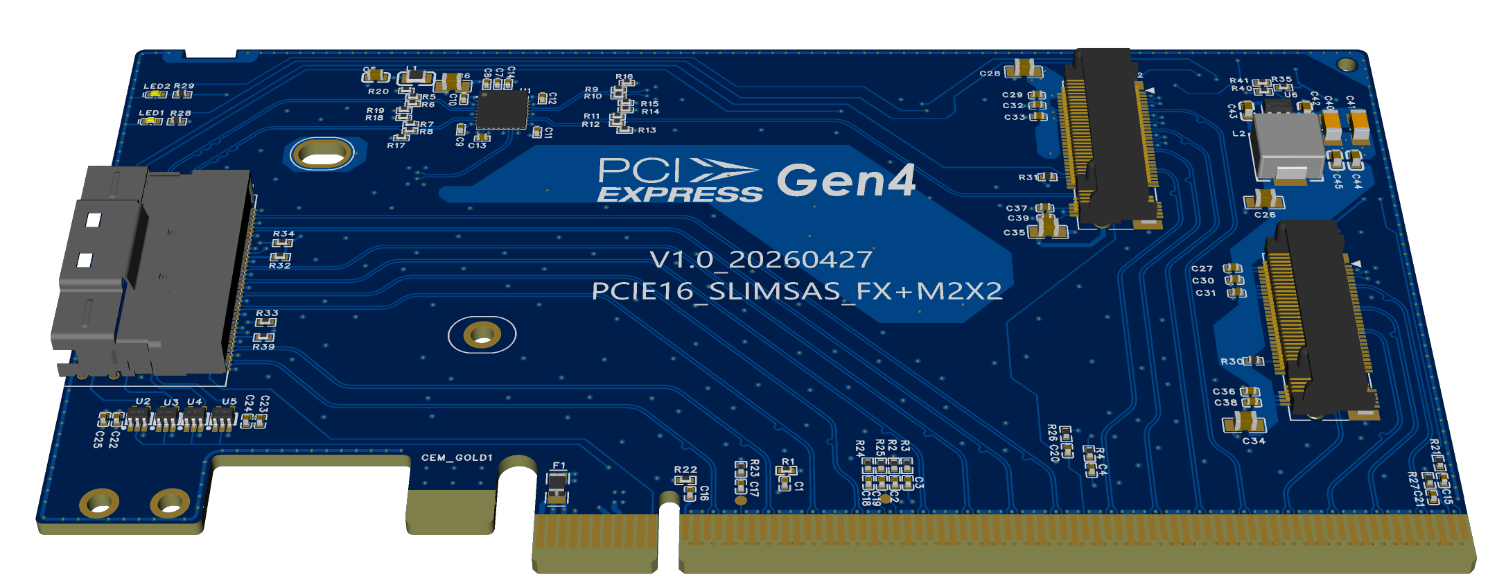 高速 PCIe 转接卡系列 1
