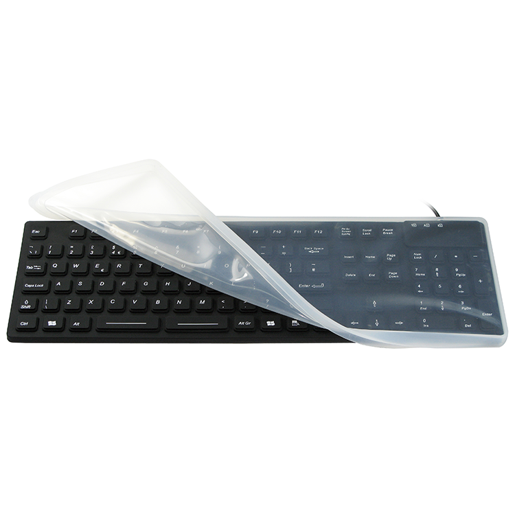 Wired sealed silicone keyboard with Membrane Cover SPK-MK220M