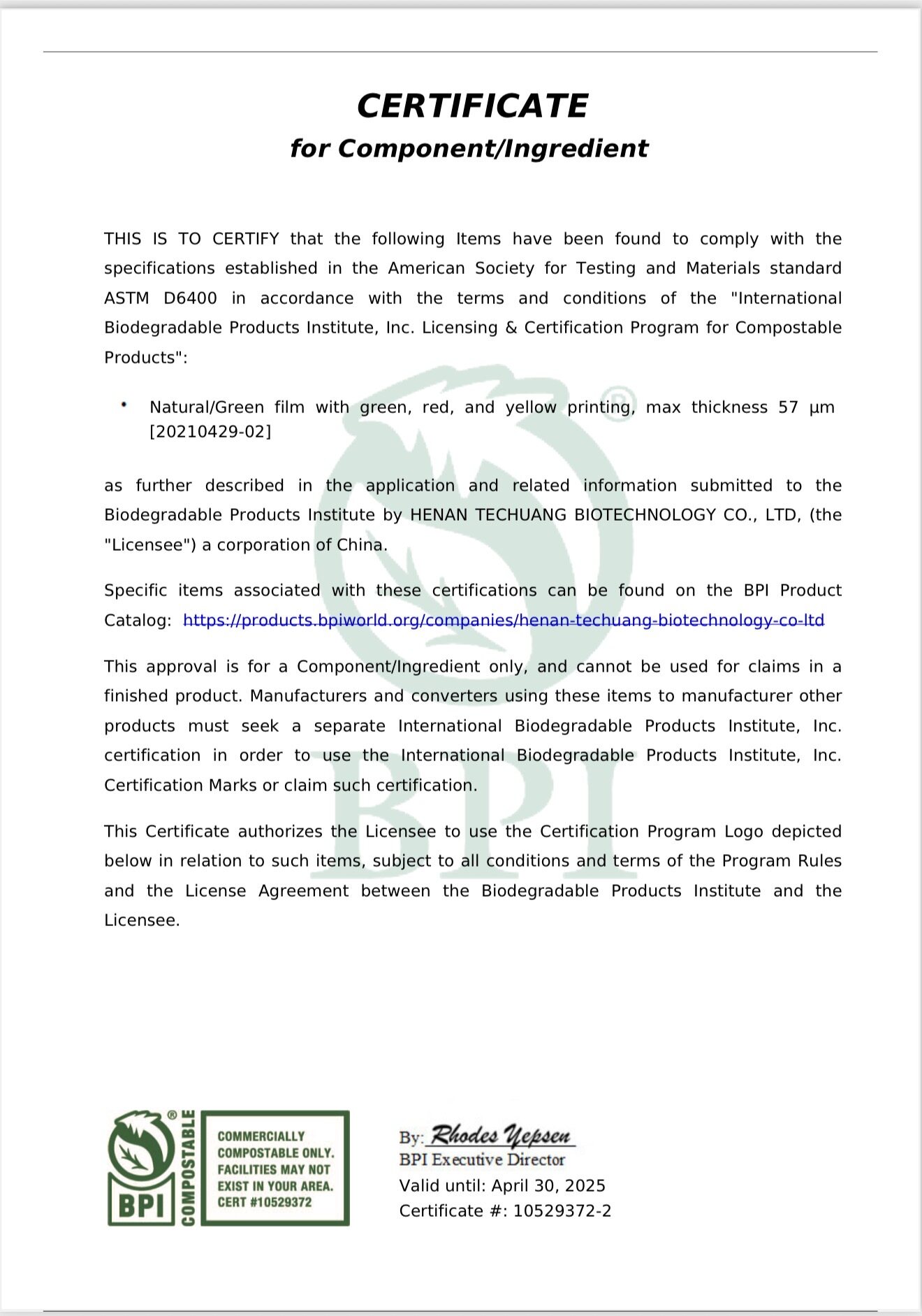 BPI Compostable