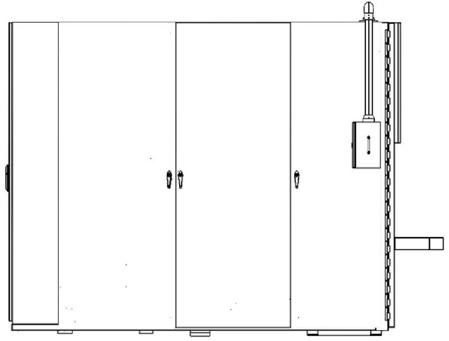 Thermal Deburring Machine TEM-320I – Side View