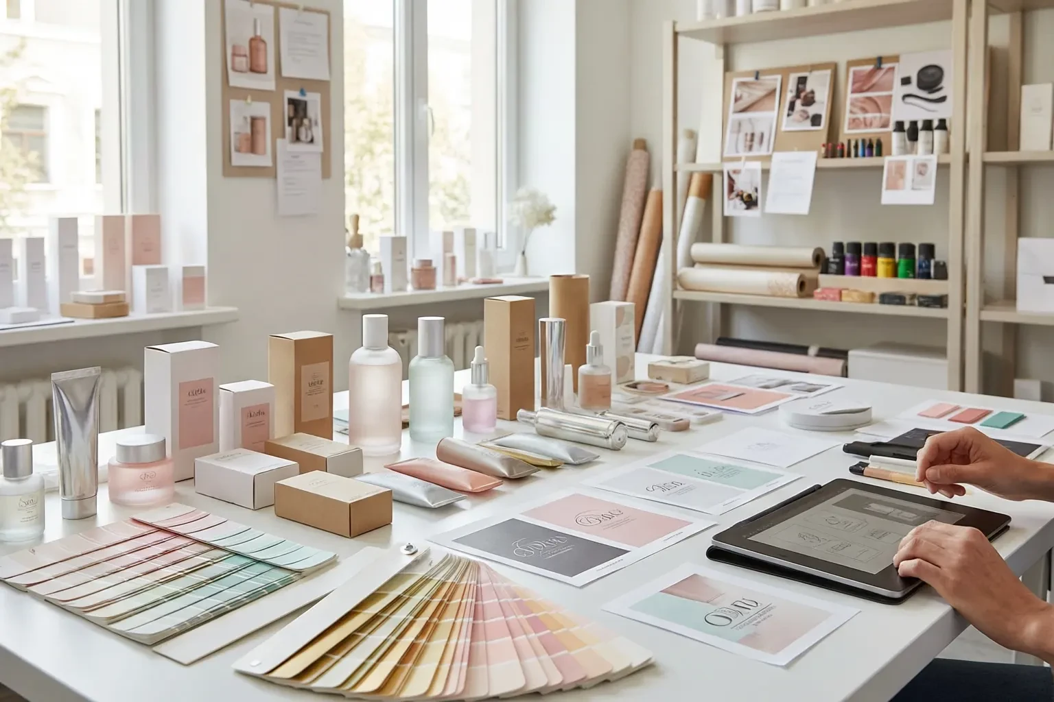 Real photos of the cosmetic packaging design studio