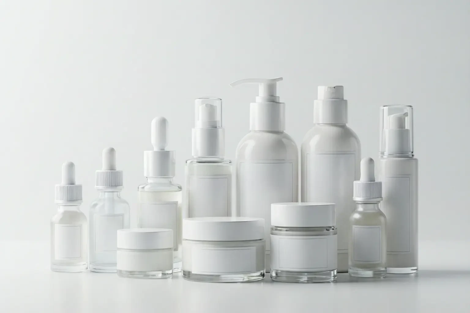 Real photos of our skincare product lineup