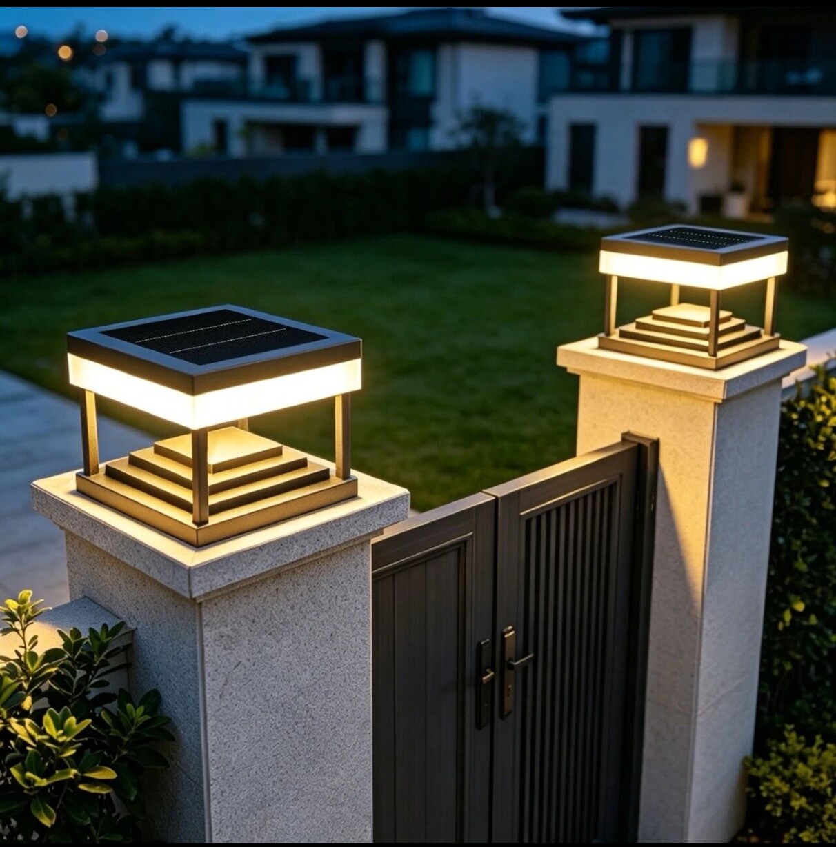 Solar Gate Pillar Light