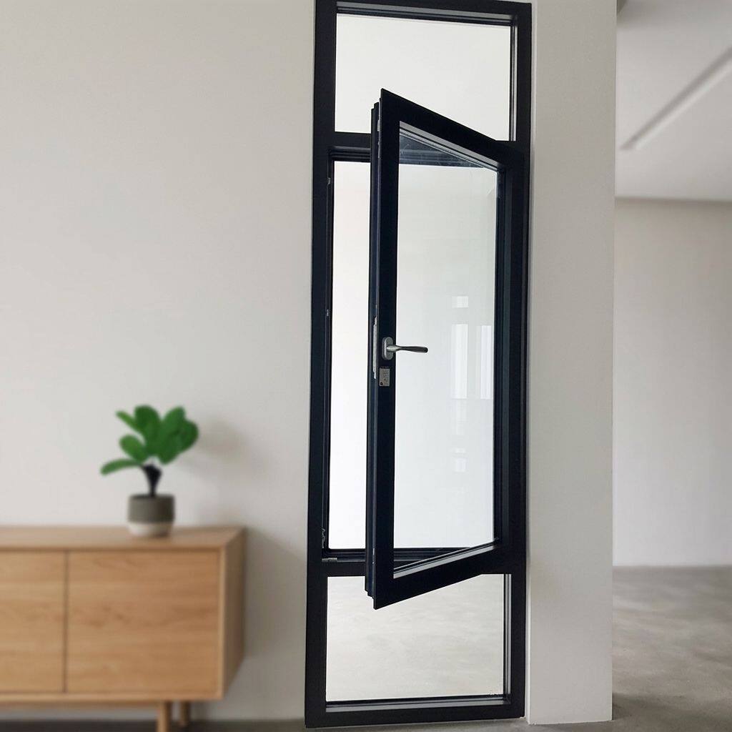 Ultra Narrow Glass Windows and Doors Double-glazed Aluminum Alloy windows Slimline Casement windows