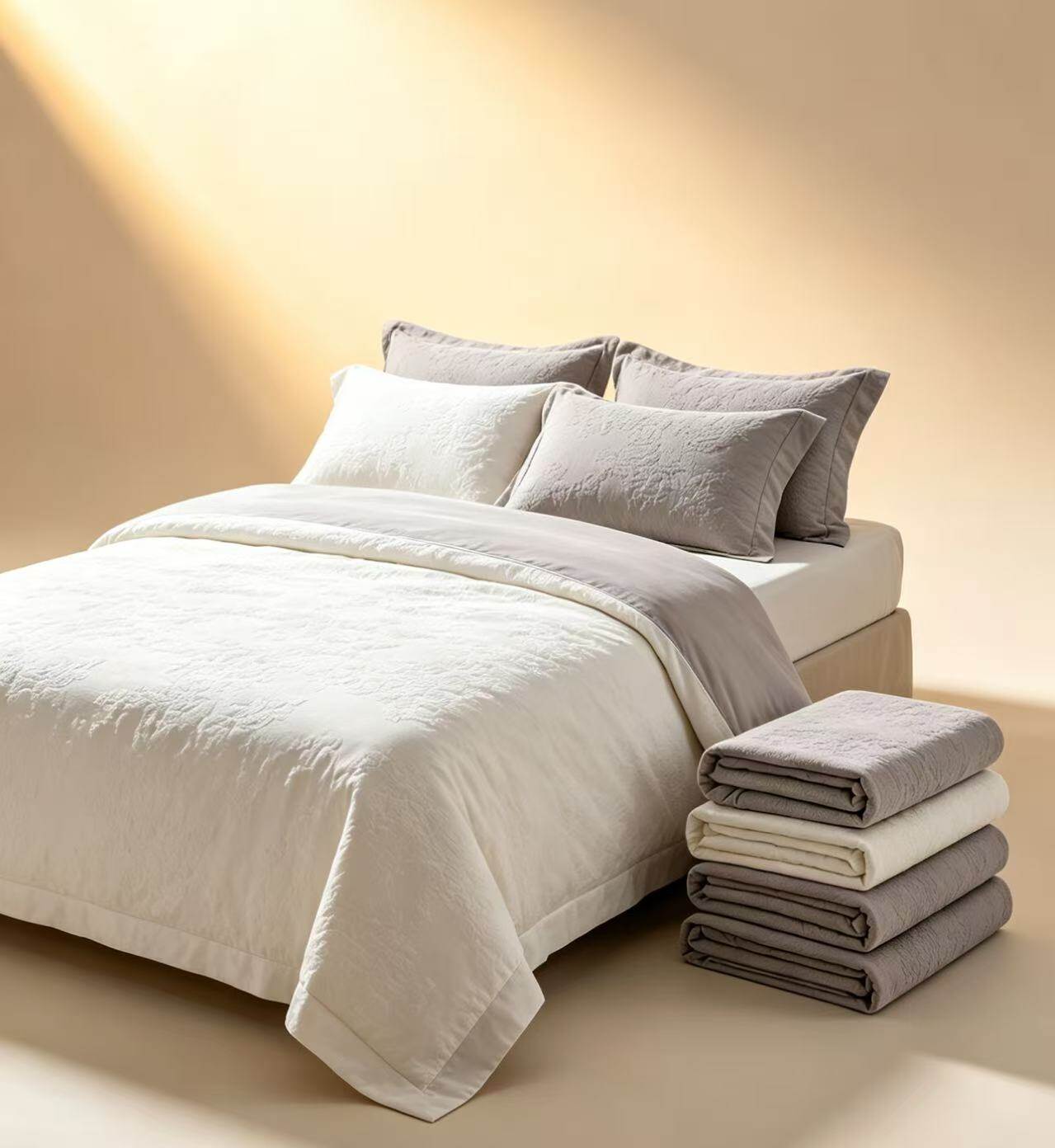 Hotel Custom High Quality 300 Thread Count 100% Cotton Bed Sheet Set 