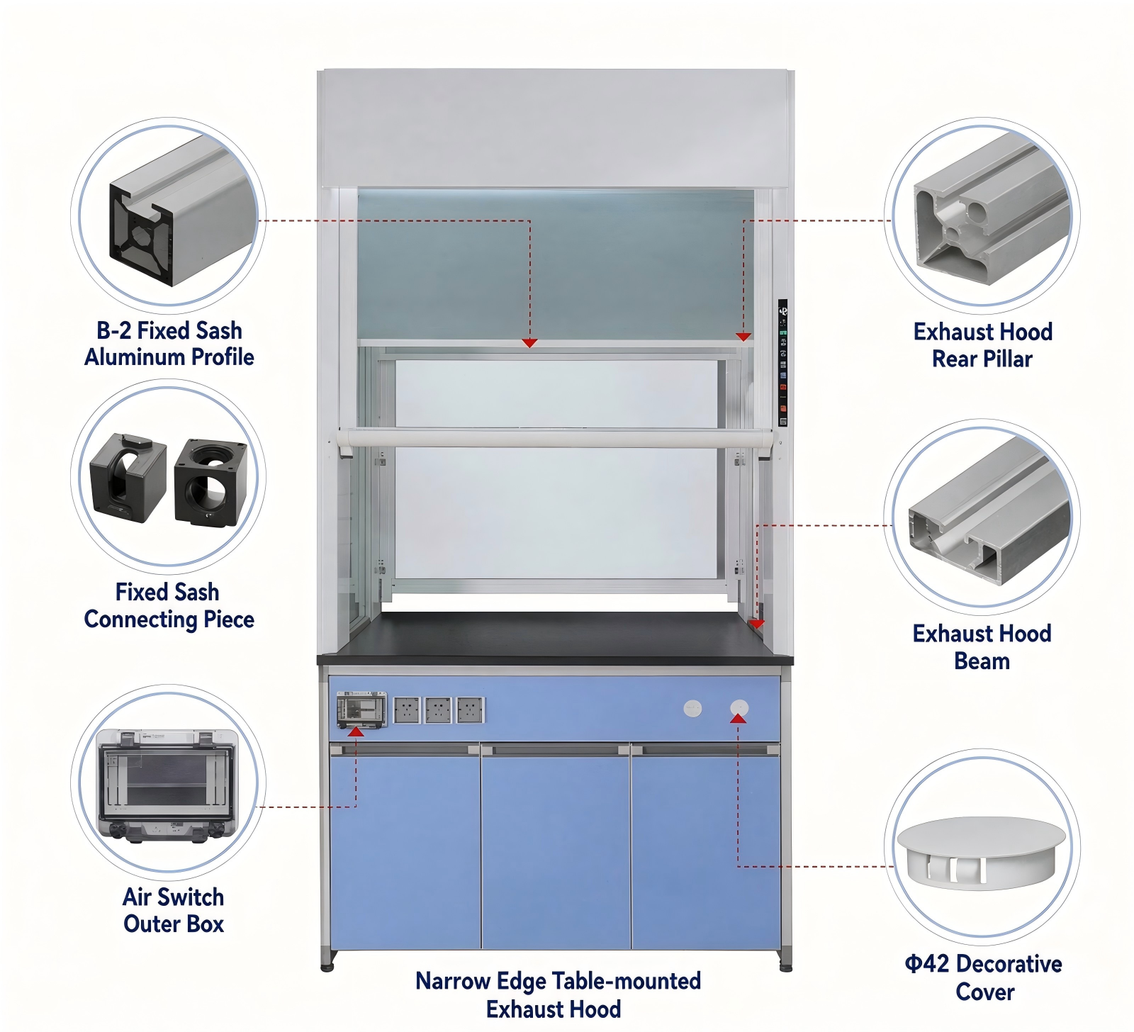 Fume Hood--Benchtop Aluminum-and-Glass