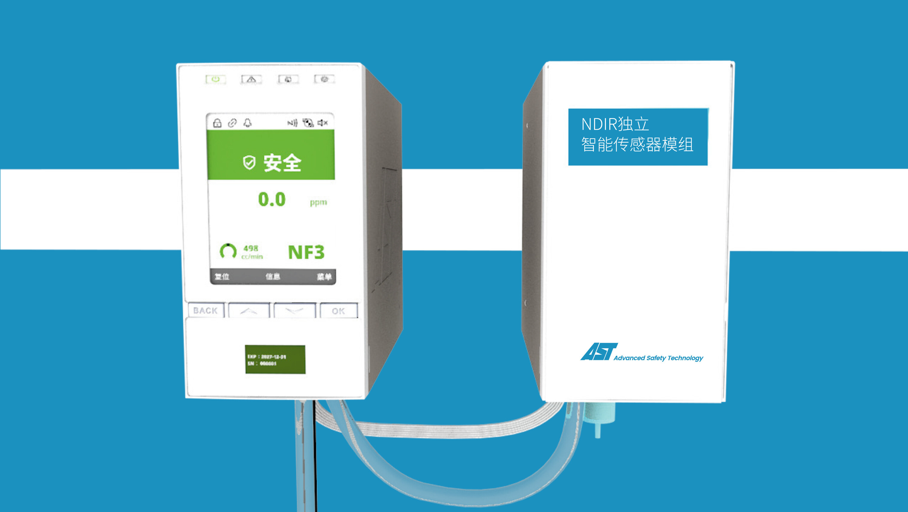 Schematic of NDIR (Non-Dispersive Infrared) Detector