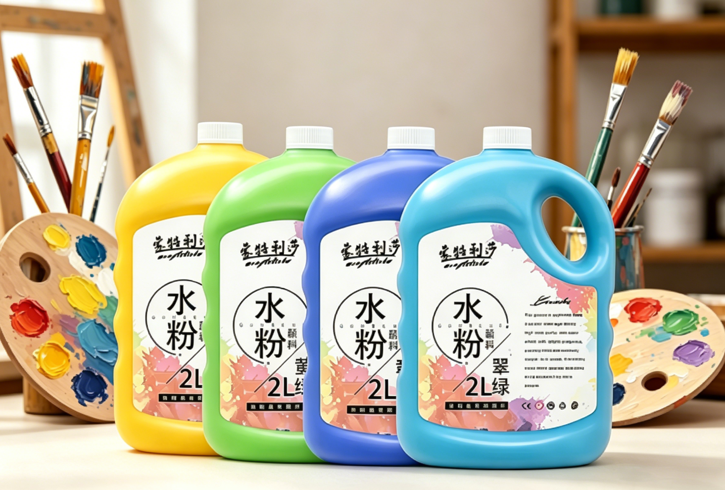 大瓶装水粉画颜料