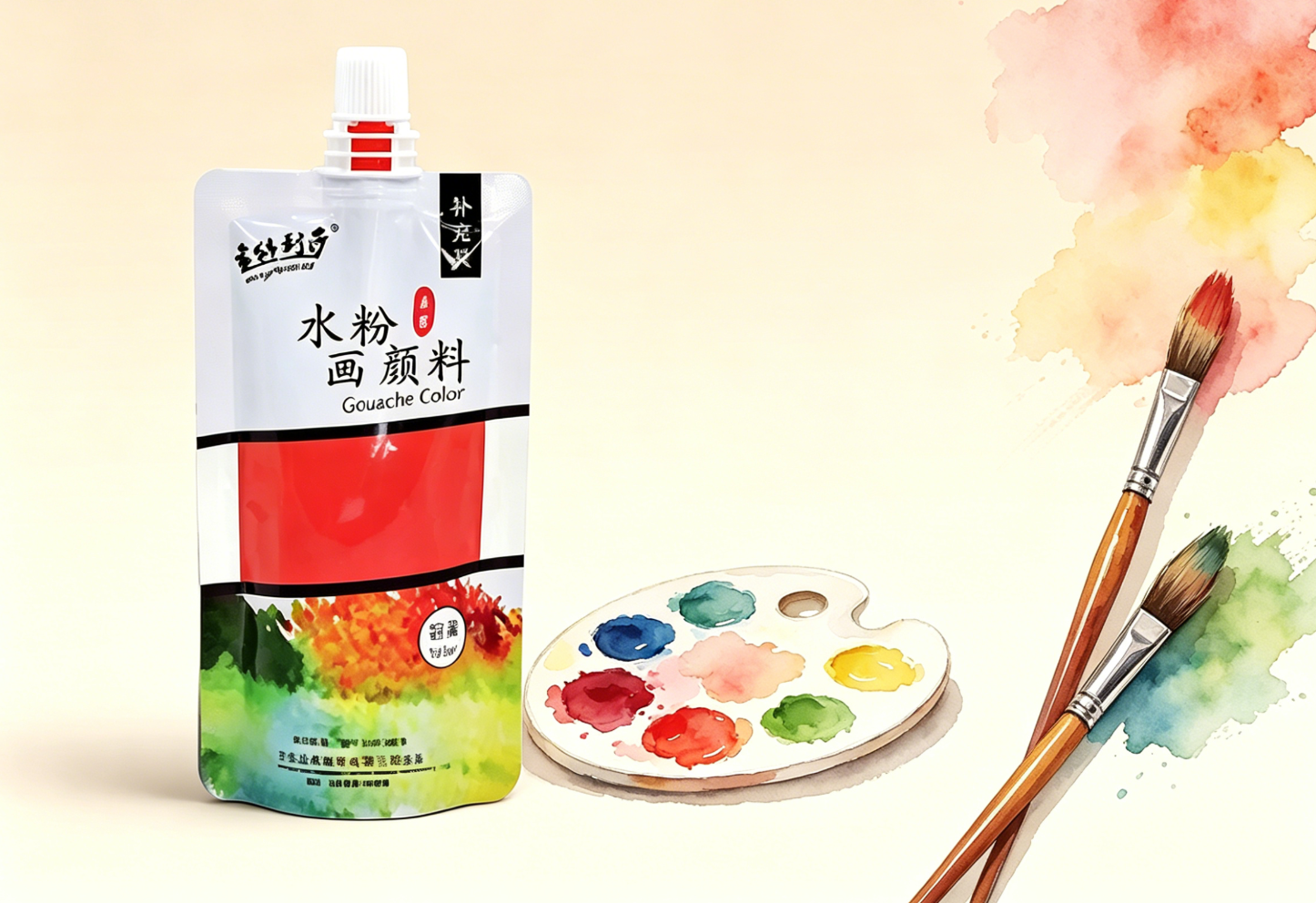 袋装水粉画颜料