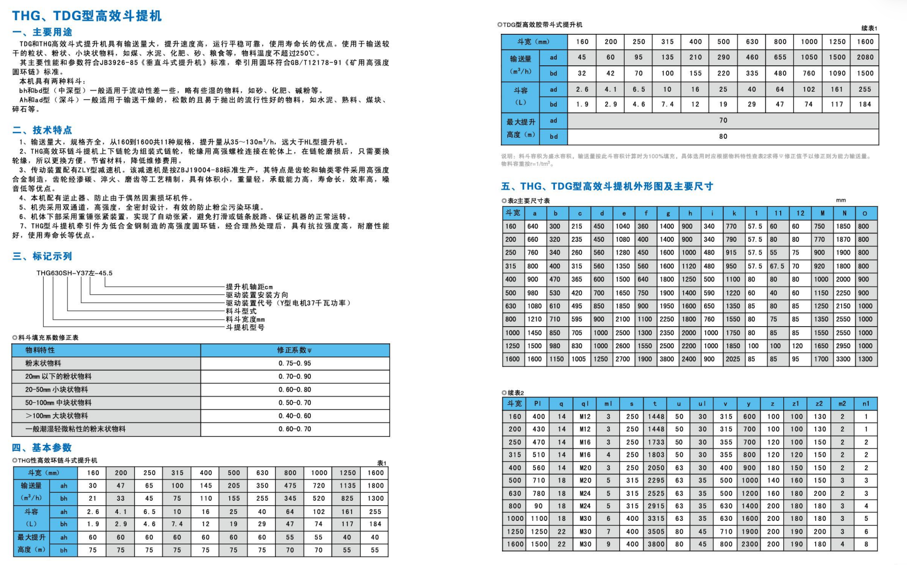 THG/TDG 型高效斗提机产品资料图1