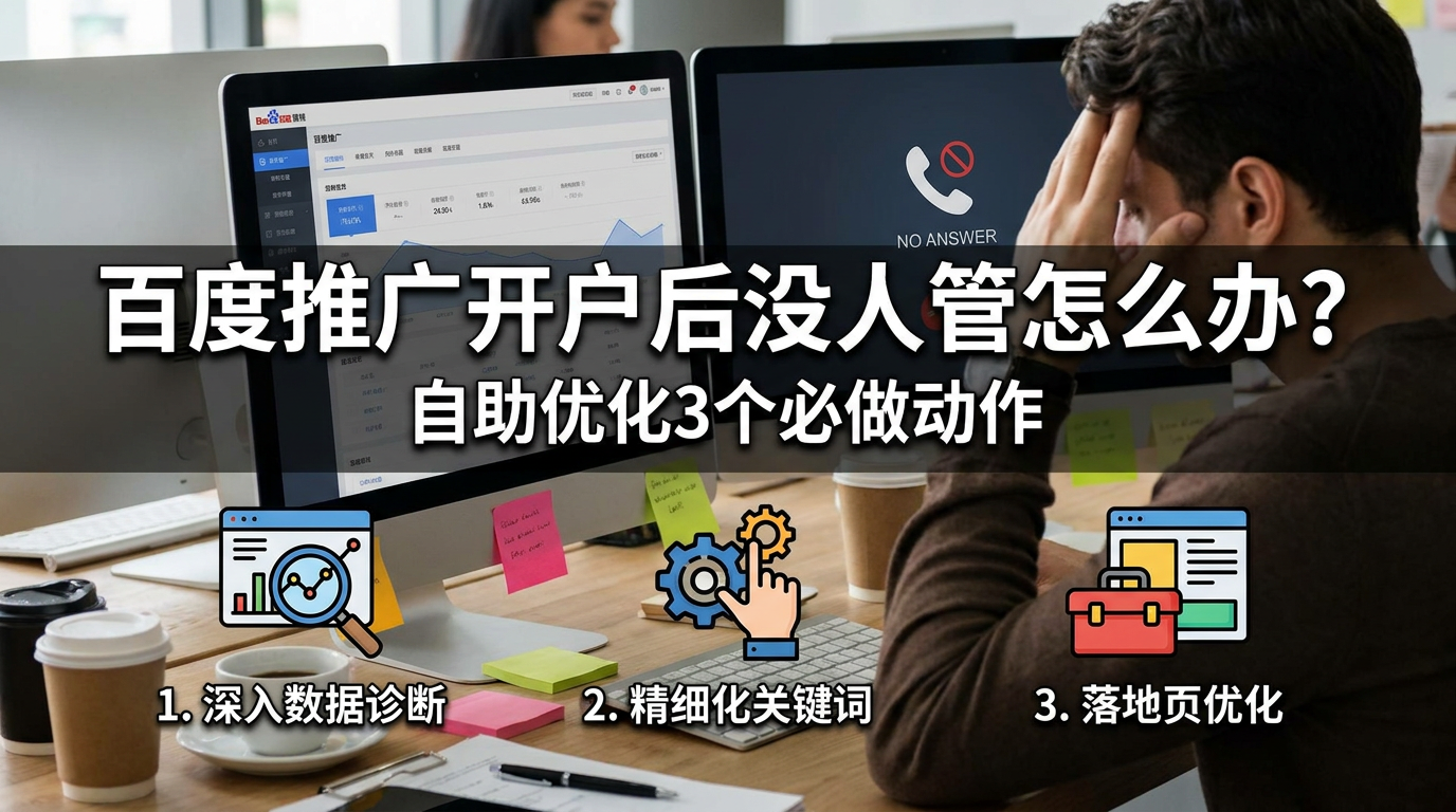 百度推广开户后没人管怎么办