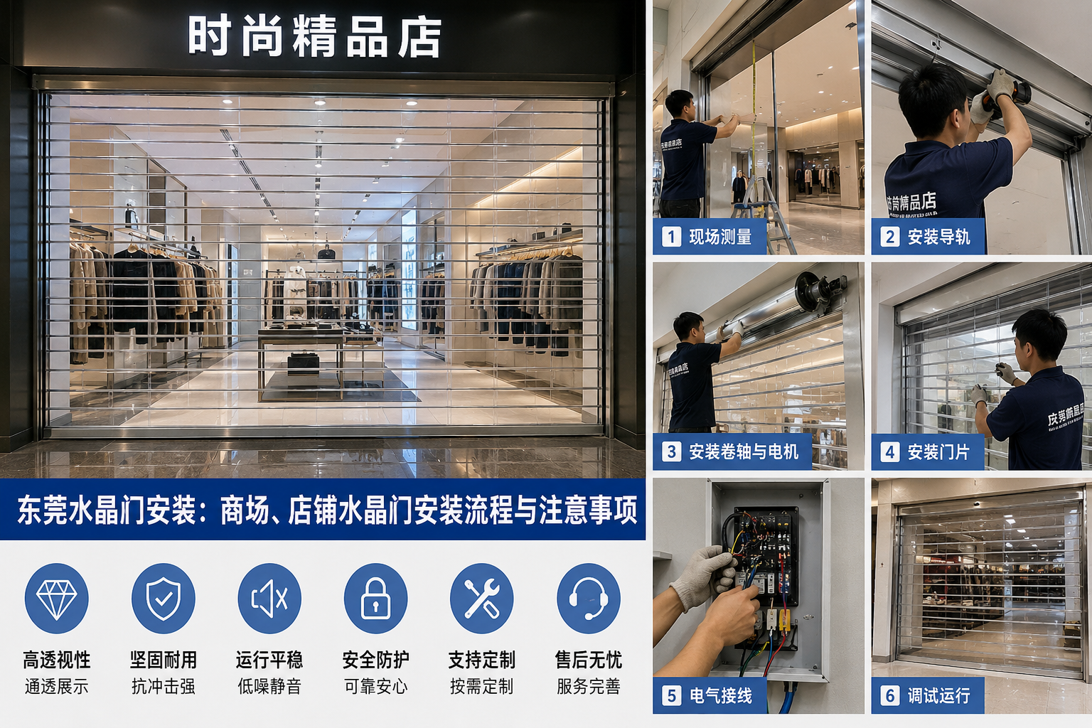 东莞水晶门安装：商场、店铺水晶门安装流程与注意事项