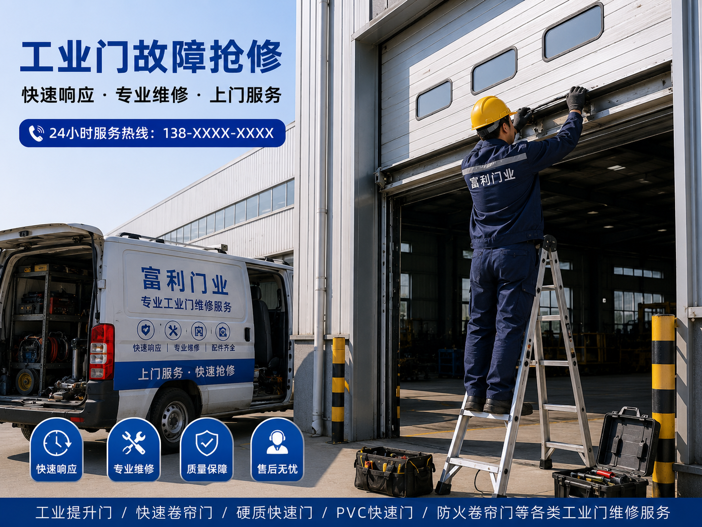 惠州工业门出现故障，附近有上门抢修的厂家吗？