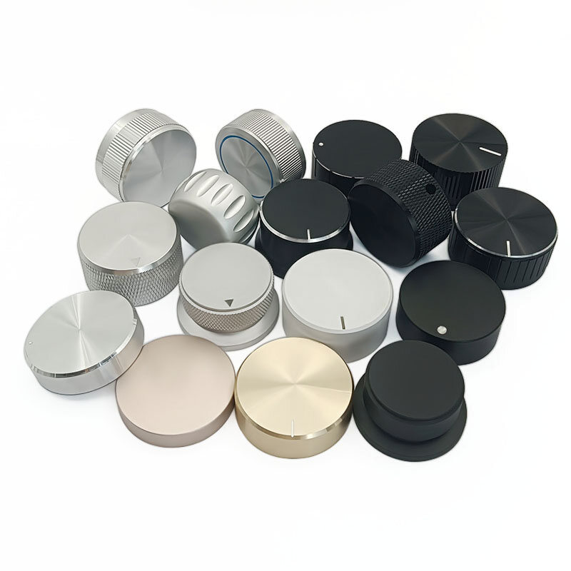 High End Precision machined aluminum knobs for 6mm 6.35mm 18T shaft D shaft view 3