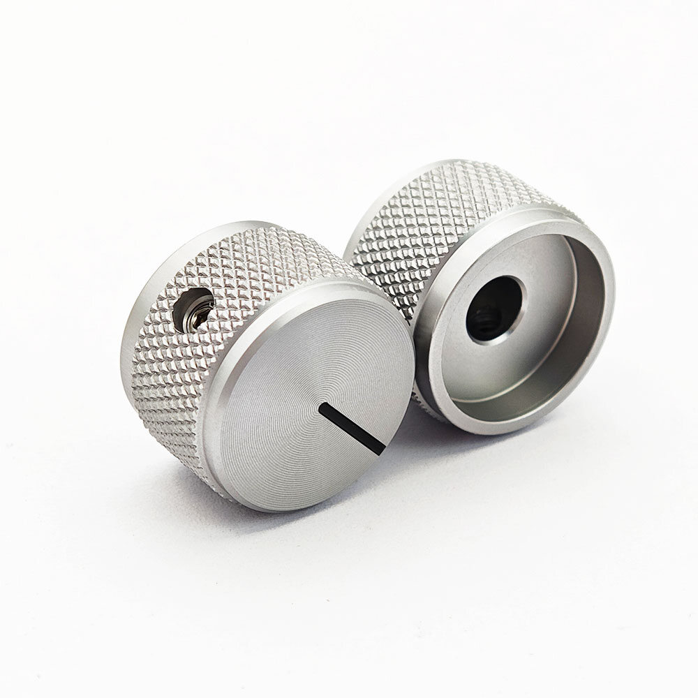 22x15mm matte silver knob view 2